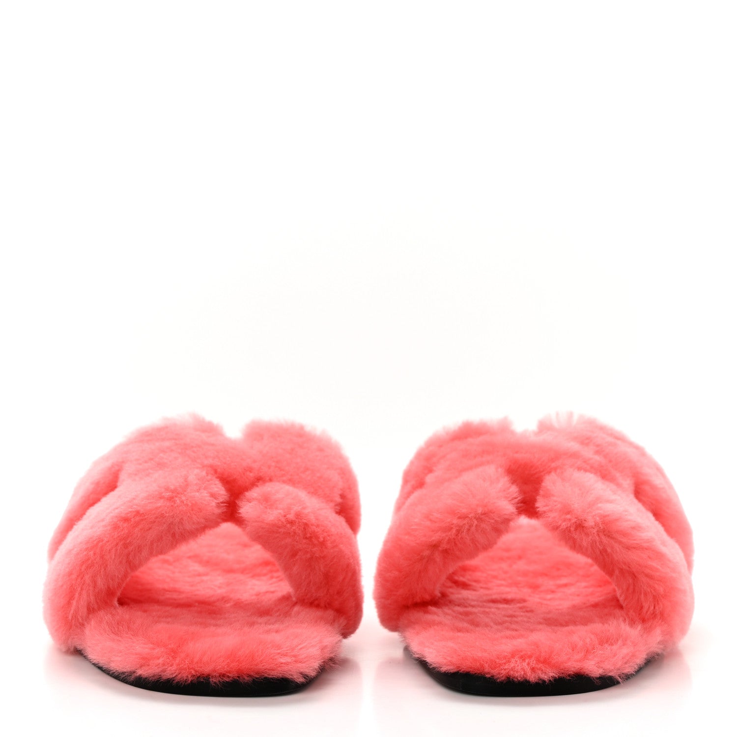 Hermes Woolskin Oran Sandals 39 Rose Du Desert 2 of 8