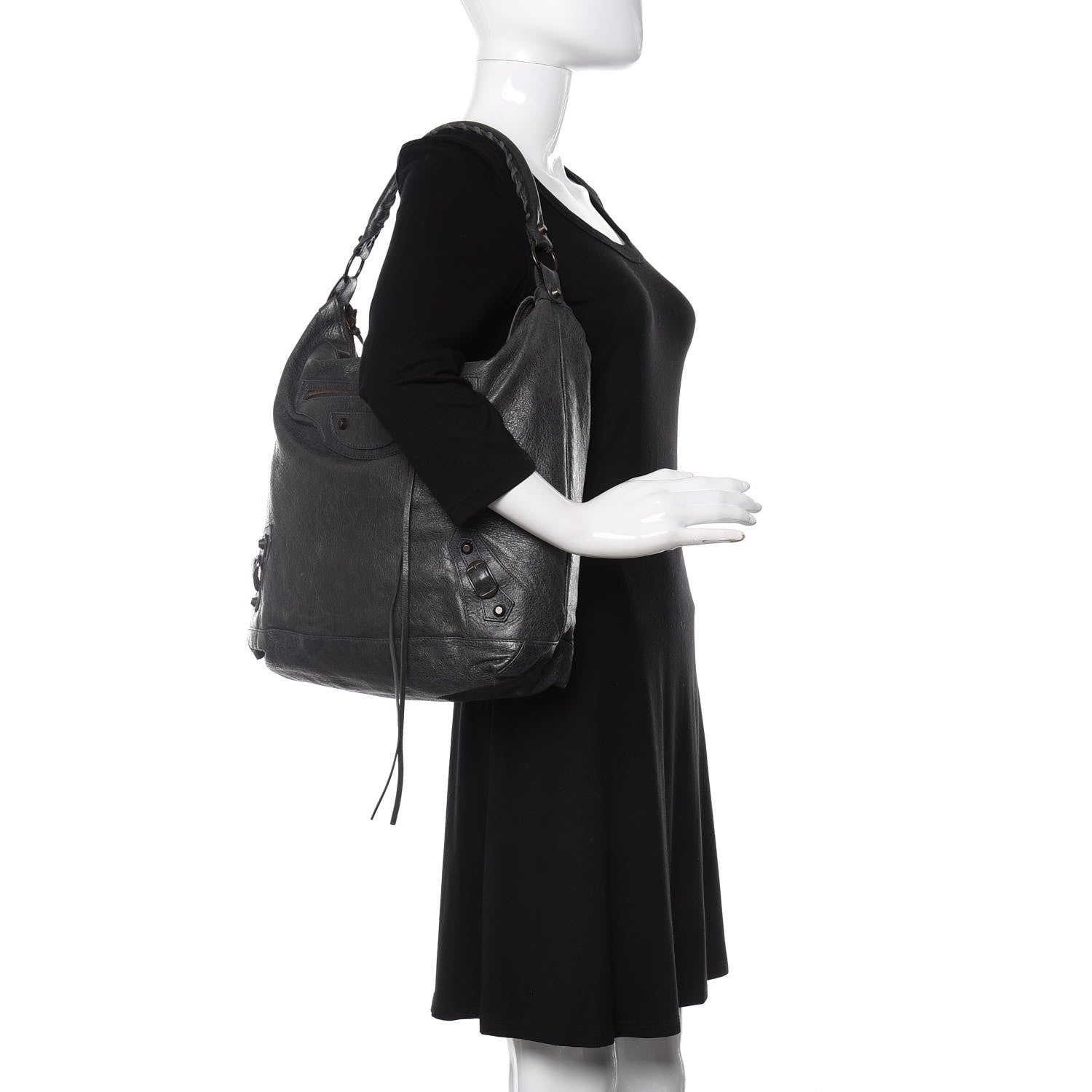 Balenciaga Agneau Classic Hardware Day Hobo Anthracite 2 of 13