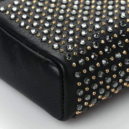 Chanel Calfskin Strass Studded Mini Phone Holder Clutch Black 8 of 9