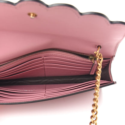 Gucci Calfskin Mini Peony Pearly Wallet on Chain Pink 5 of 10