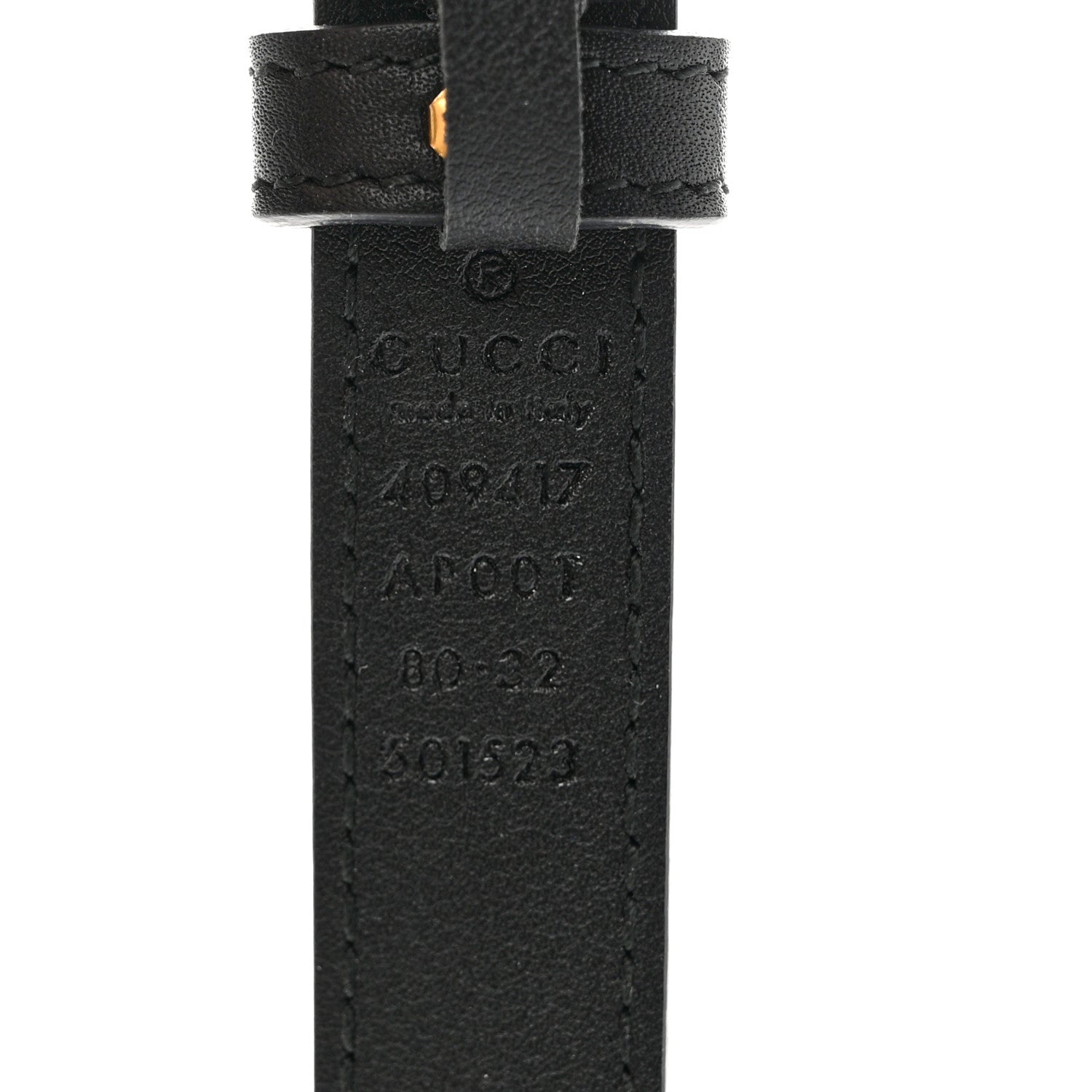 Gucci Calfskin Double G 20mm Belt 80 32 Black 3 of 5
