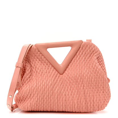 Bottega Veneta Lambskin Knit Small The Point Triangle Bag Peachy 1 of 9