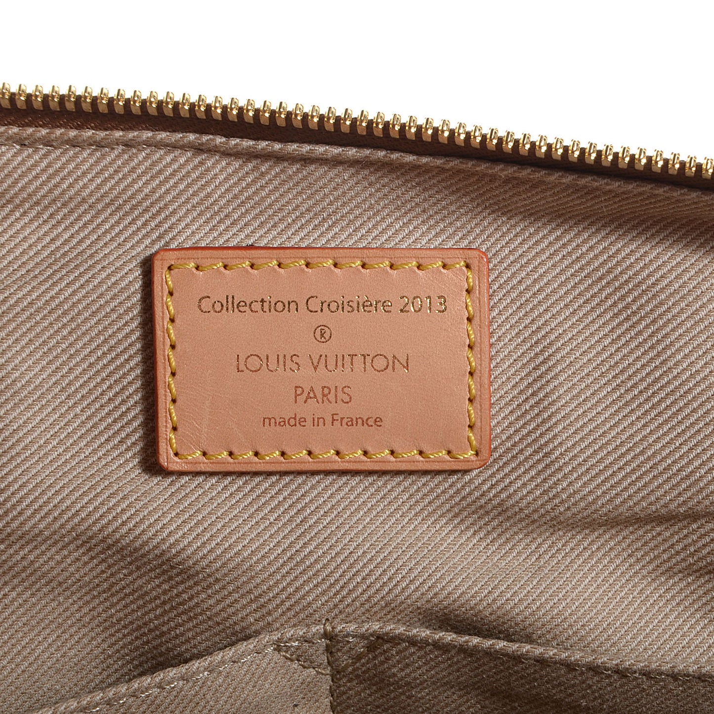 Denim Monogram Stone Speedy Bandouliere 35 Caramel