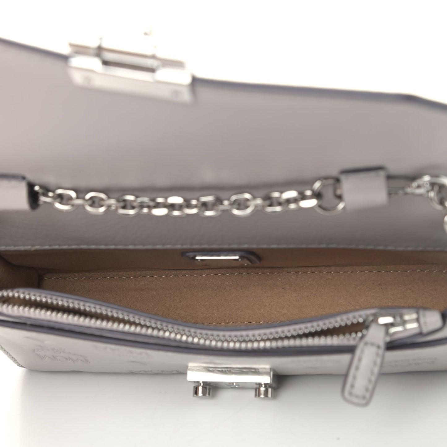 Calfskin Ottomar Monogram Small Crossbody Bag Dove Grey