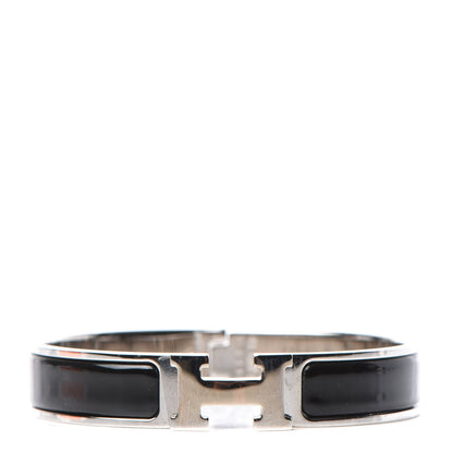 Hermes Enamel Narrow Clic Clac H Bracelet PM Black 1 of 4