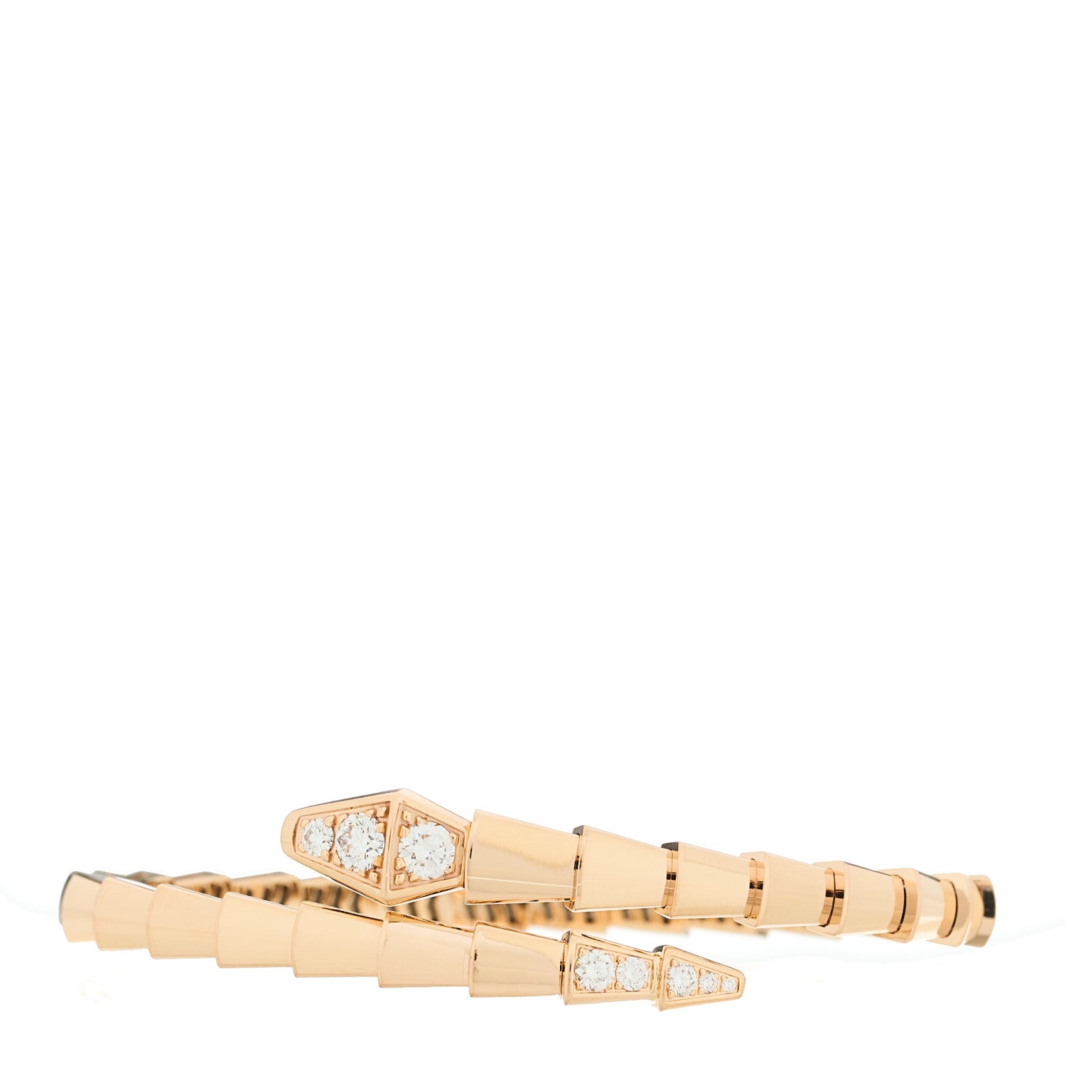 Bulgari 18K Rose Gold Diamond Serpenti Viper Bracelet 1 of 3