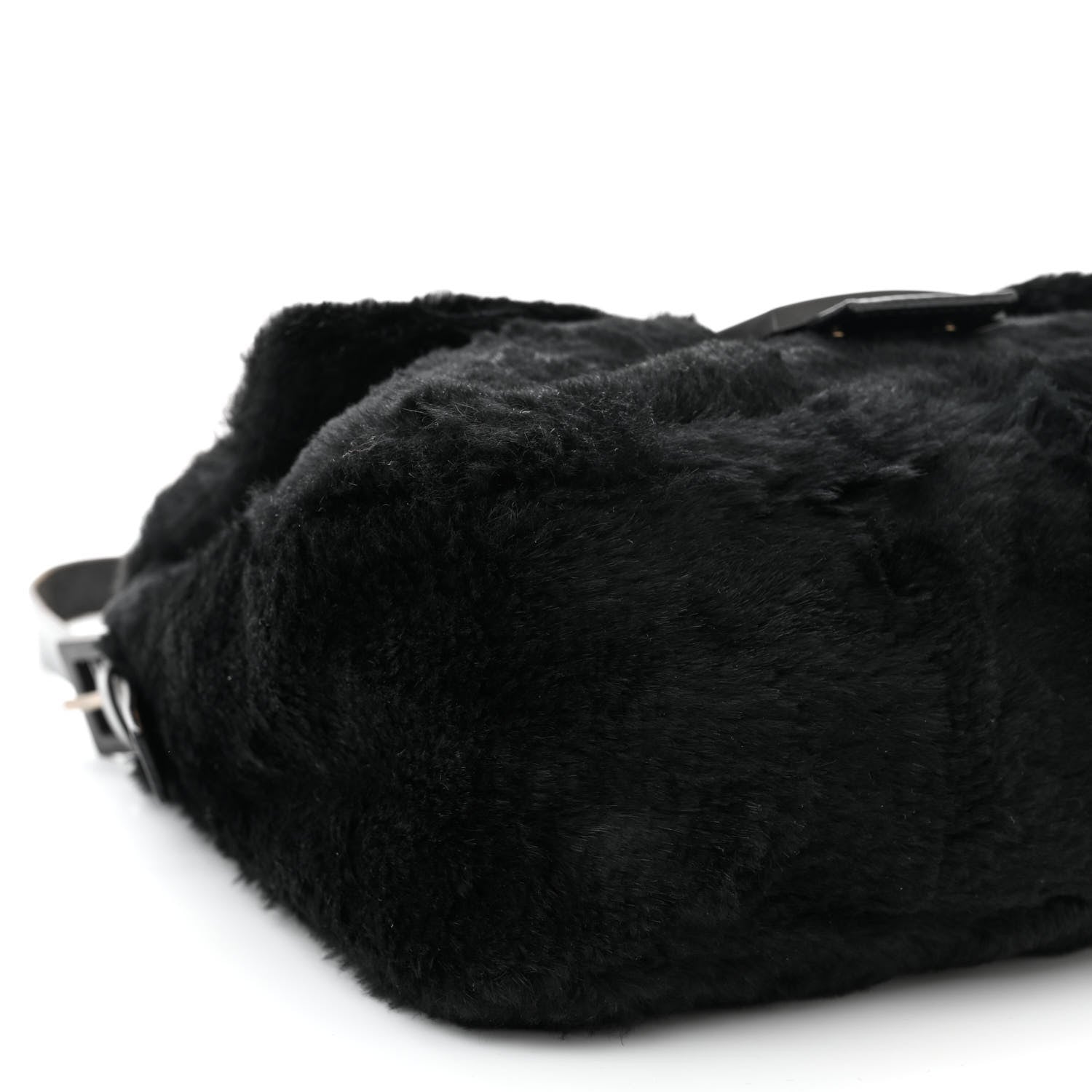 Fendi Rabbit Fur Mama Baguette Black 8 of 9