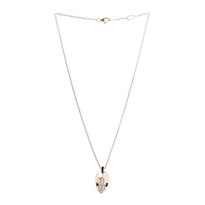 Bulgari 18K Rose Gold Diamond Onyx Serpenti Seduttori Pendant Necklace 3 of 6