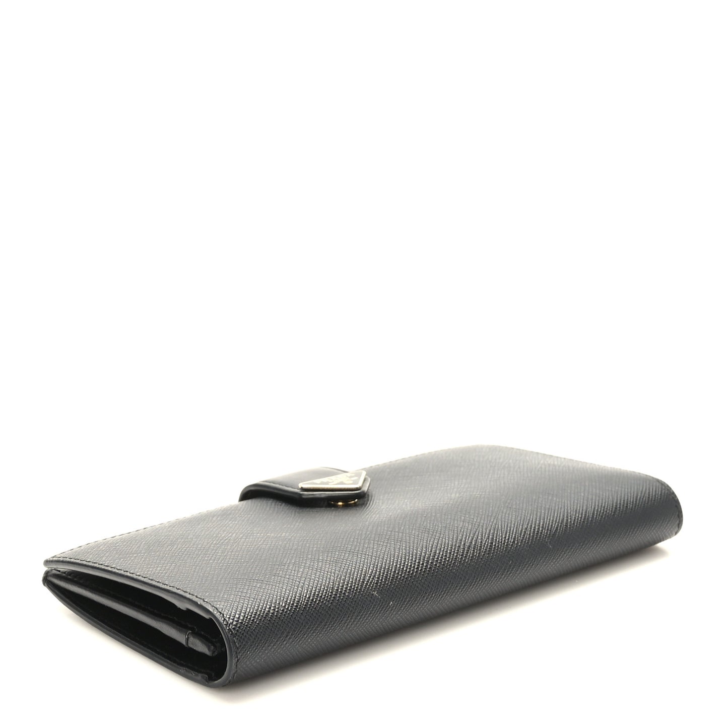 Saffiano Triangle Large Wallet Black