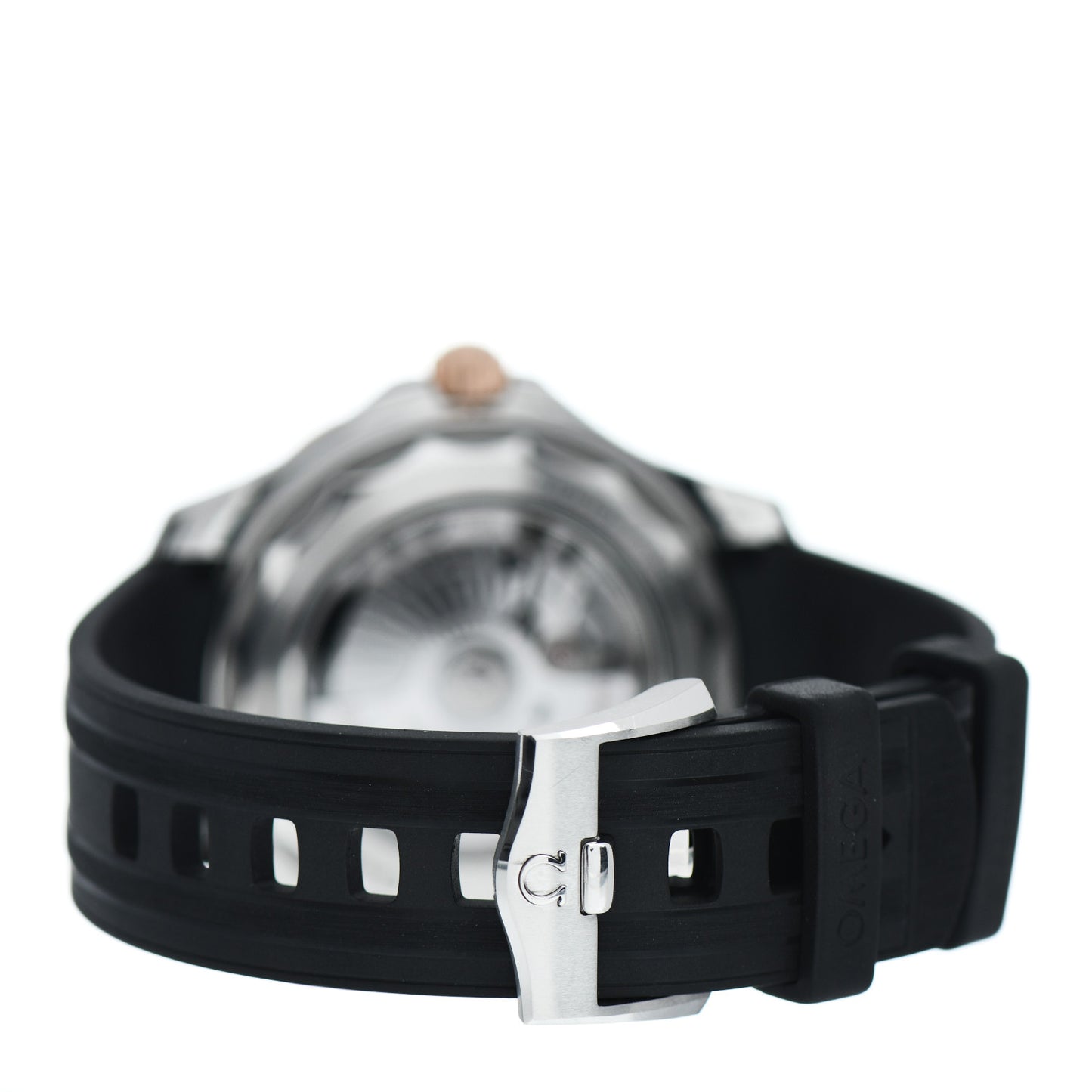Stainless Steel 18K Sedna Gold Rubber 42mm Seamaster Diver 300M Co-Axial Master Chronometer Automatic Watch Black 210.22.42.20.01.002