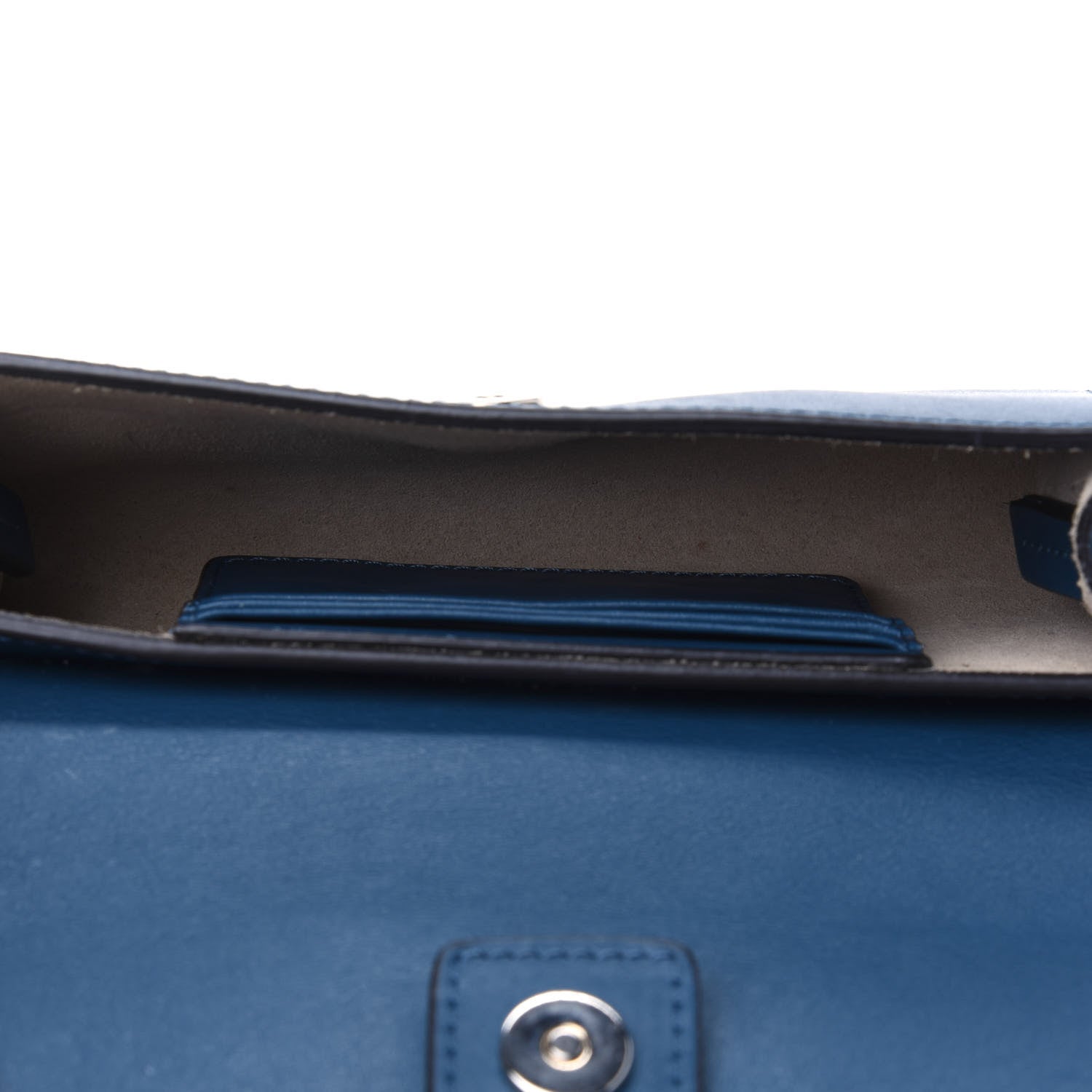 Chloe Suede Calfskin Small Faye Shoulder Bag Majolica Blue 3 of 4