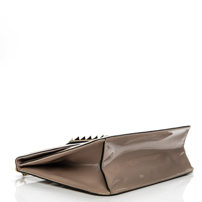 Valentino Garavani Patent Large Glam Lock Rockstud Flap Poudre 4 of 10