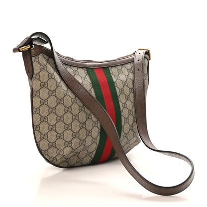 Gucci GG Supreme Monogram Web Small Ophidia Half Moon Hobo Brown 3 of 10