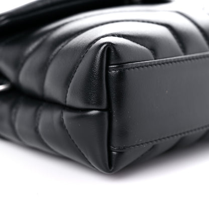 Saint Laurent Calfskin Y Quilted Monogram Toy Loulou Crossbody Bag Black 8 of 9