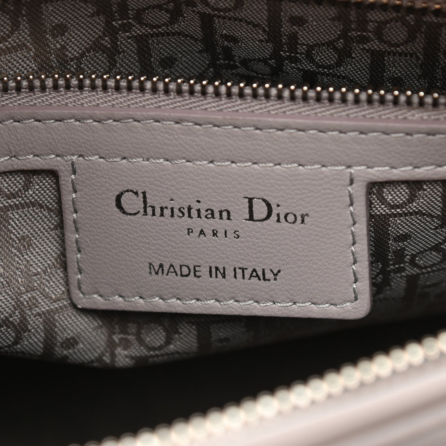 Lambskin Cannage Medium Lady Dior Grey