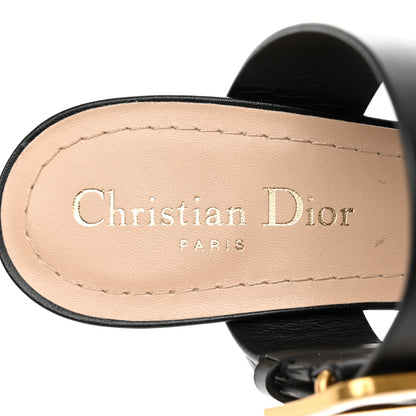 Christian Dior Technical Fabric Calfskin D-Dior 65mm Mules 38 Black 6 of 15