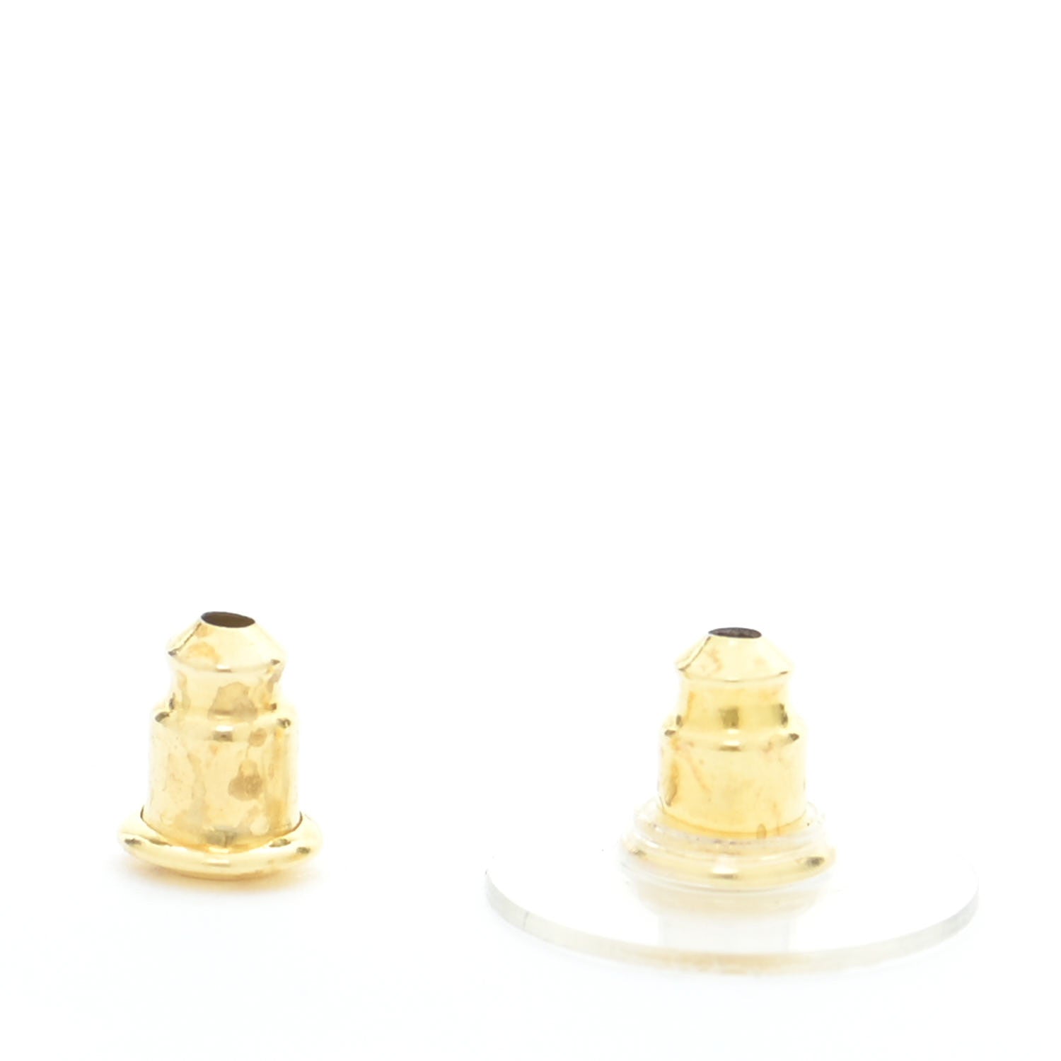 Chanel Metal Bead Round CC Drop Earrings Gold 4 of 6