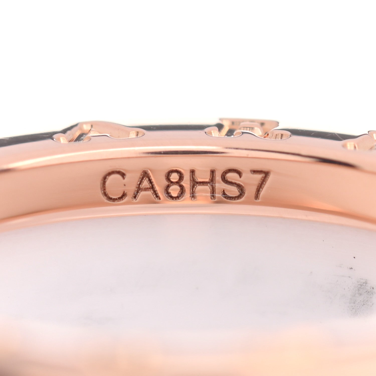 Bulgari 18K Rose Gold White Ceramic B.Zero1 Two-Band Ring 49 4.75 6 of 6