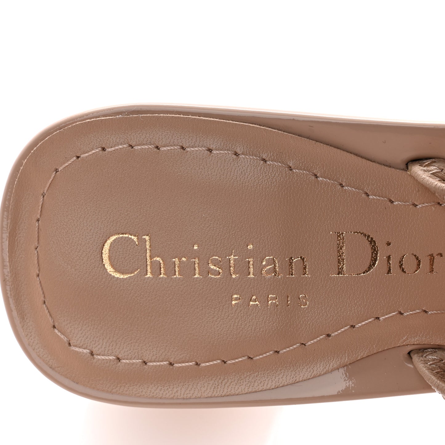 Patent Dior Day Slingback 35mm Pumps 40.5 Nude
