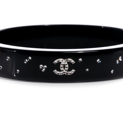 Chanel Resin Crystal CC Bangle Black 3 of 6