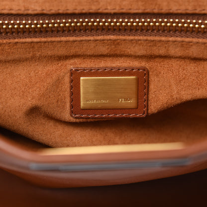 Fendi Vitello Suede Medium Peekaboo Iconic Satchel Cuoio Rame Moro 7 of 14