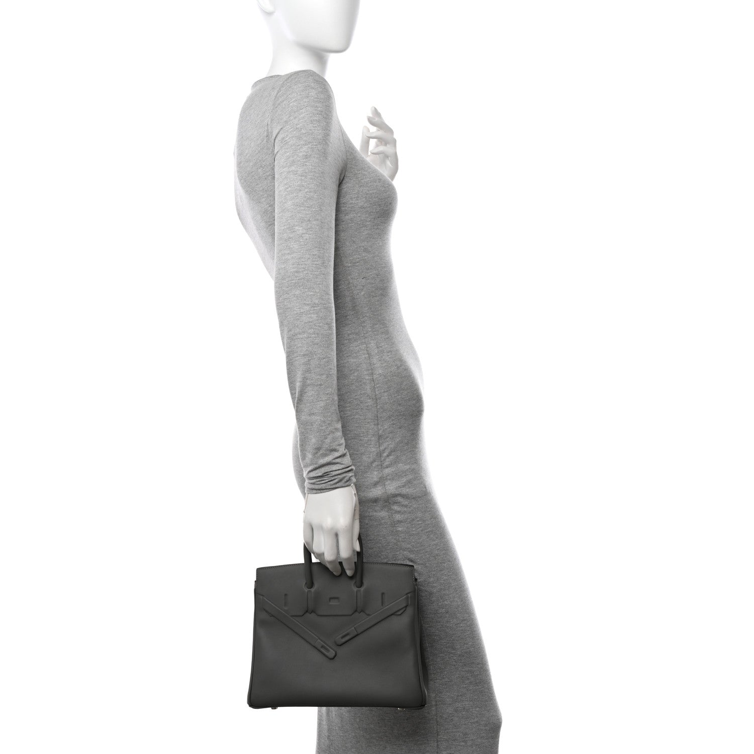 Hermes Swift Birkin Shadow 25 Gris Meyer 2 of 11
