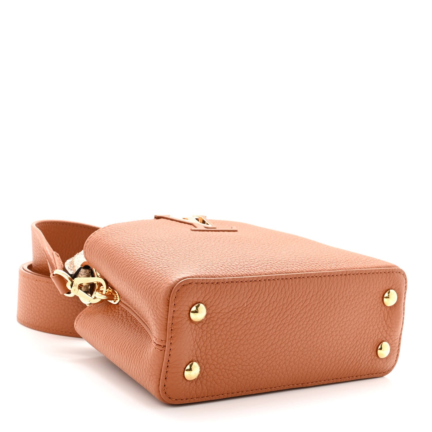 Louis Vuitton Taurillon Snakeskin Mini Capucines Caramel 3 of 9