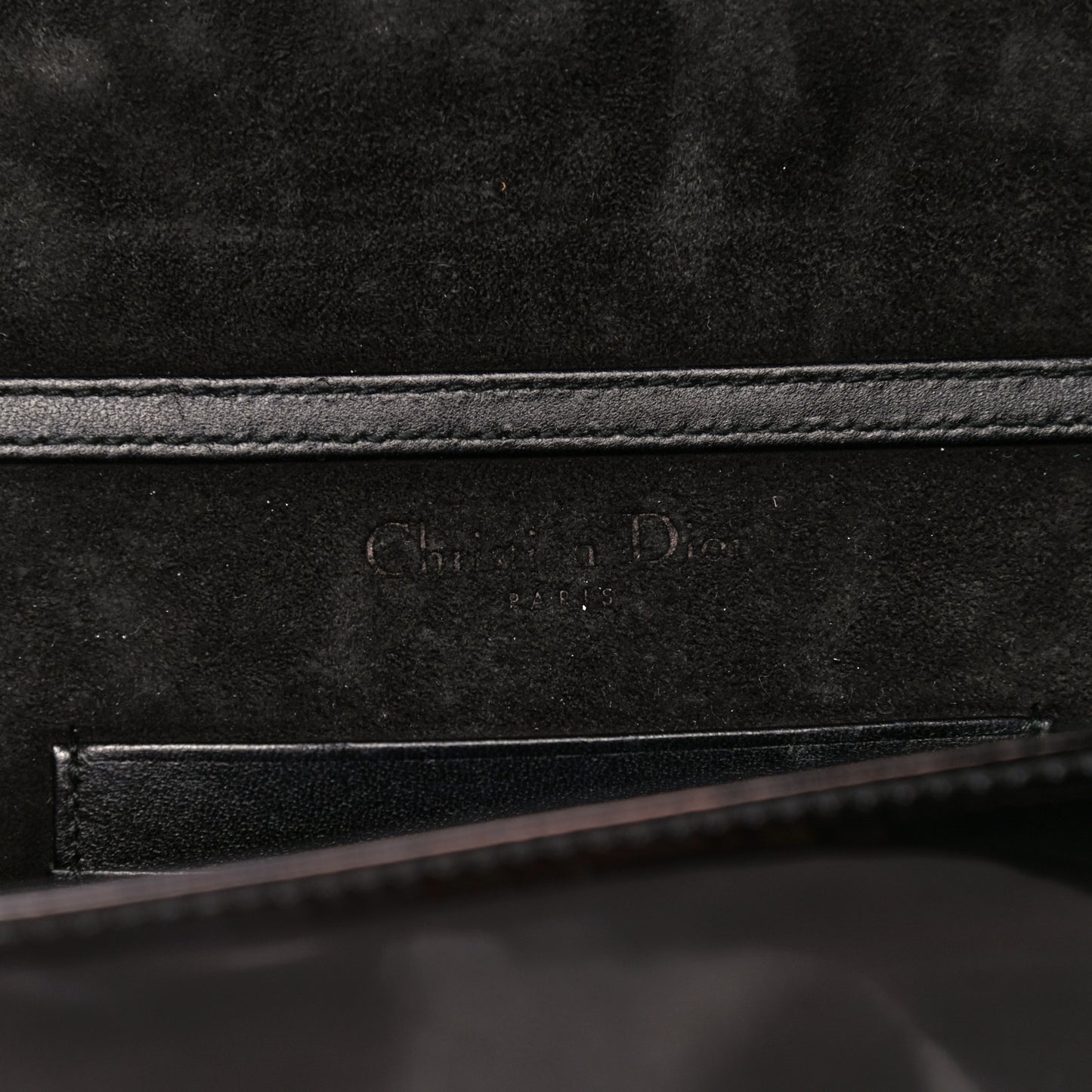 Patent Studded Diorama Flap Bag Black