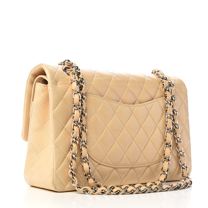 Chanel Lambskin Quilted Medium Double Flap Beige Clair 2 of 14