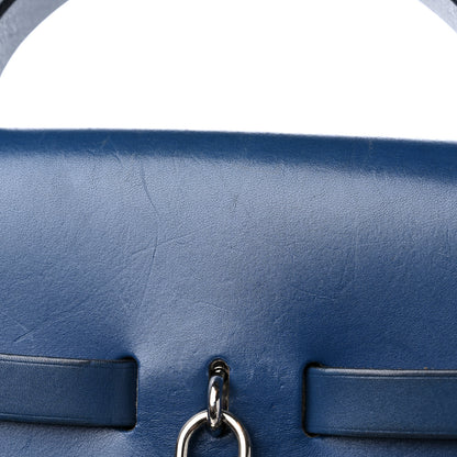 Hermes Toile Vache Calfskin Herbag 40 GM Navy Bleu 16 of 19