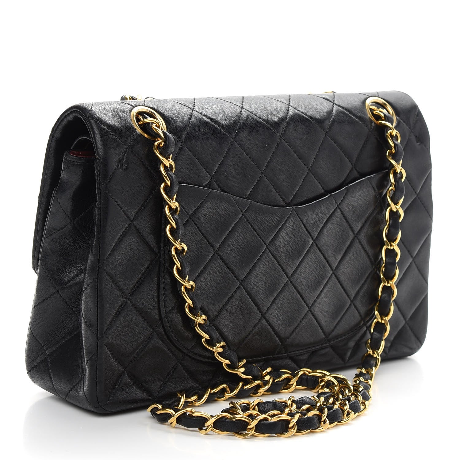 Chanel Lambskin Quilted Small Double Flap Black 2 of 8