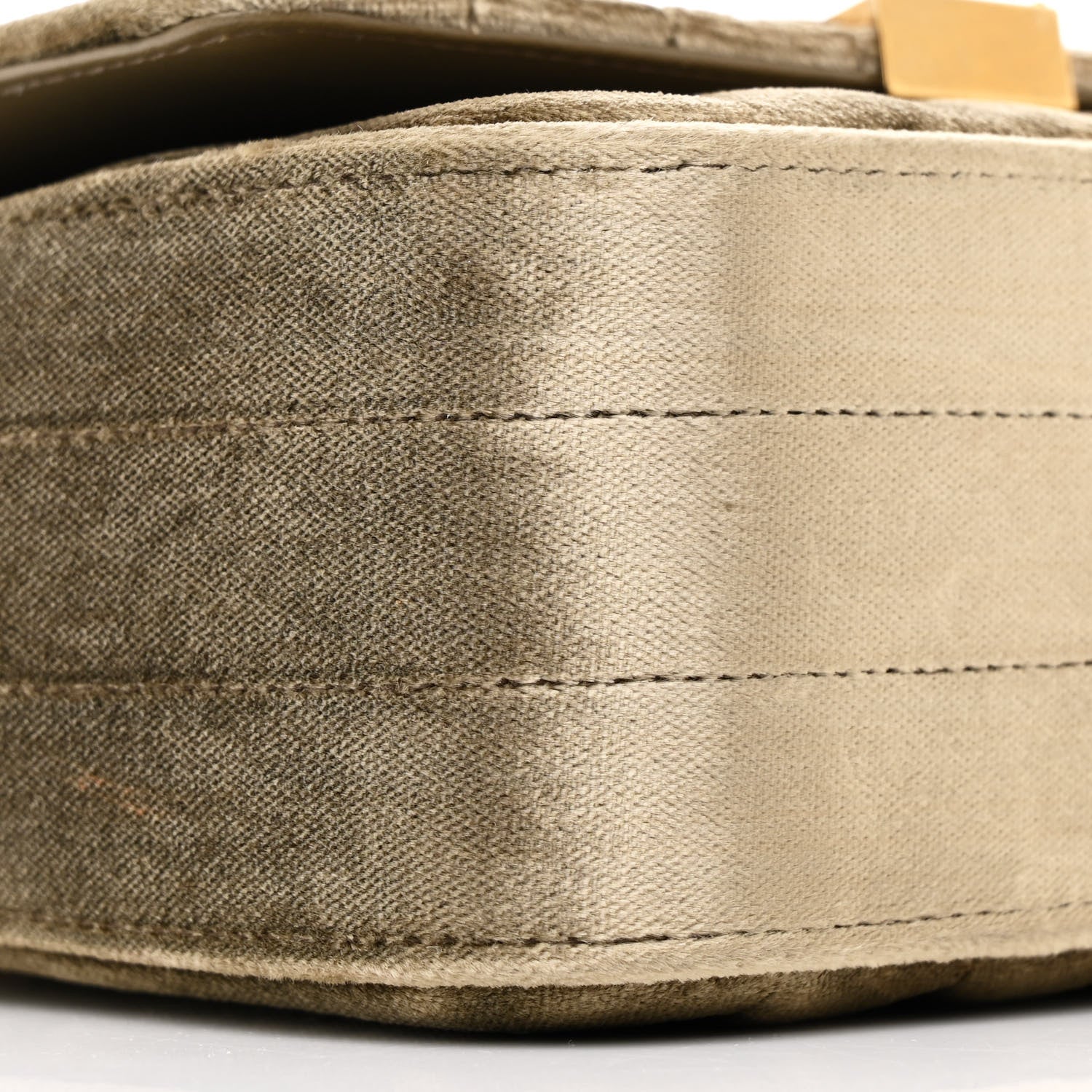 Saint Laurent Velvet Matelasse Small Vicky Chain Bag Dark Vintage Olive 9 of 11