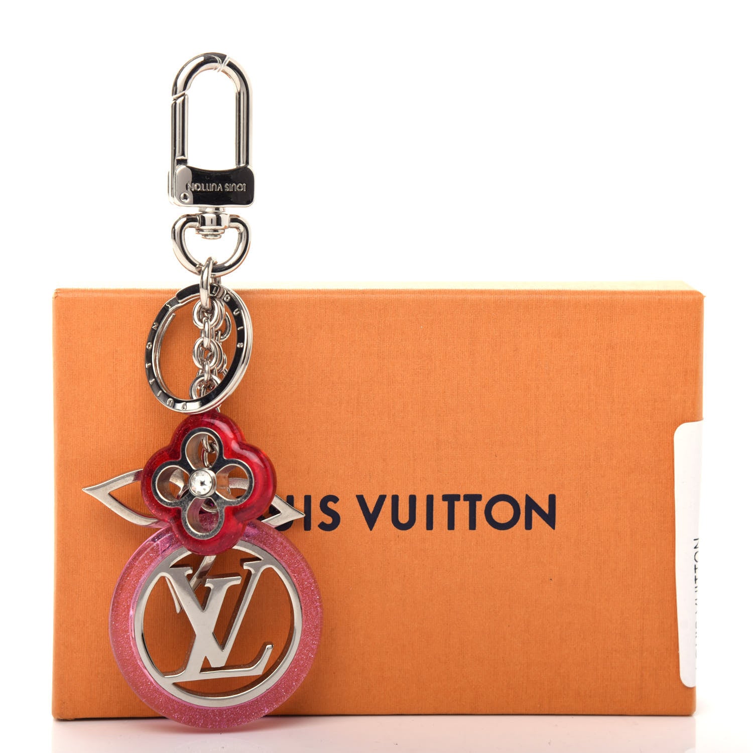 Louis Vuitton Colorline Bag Charm Key Holder Pink Glitter 5 of 5