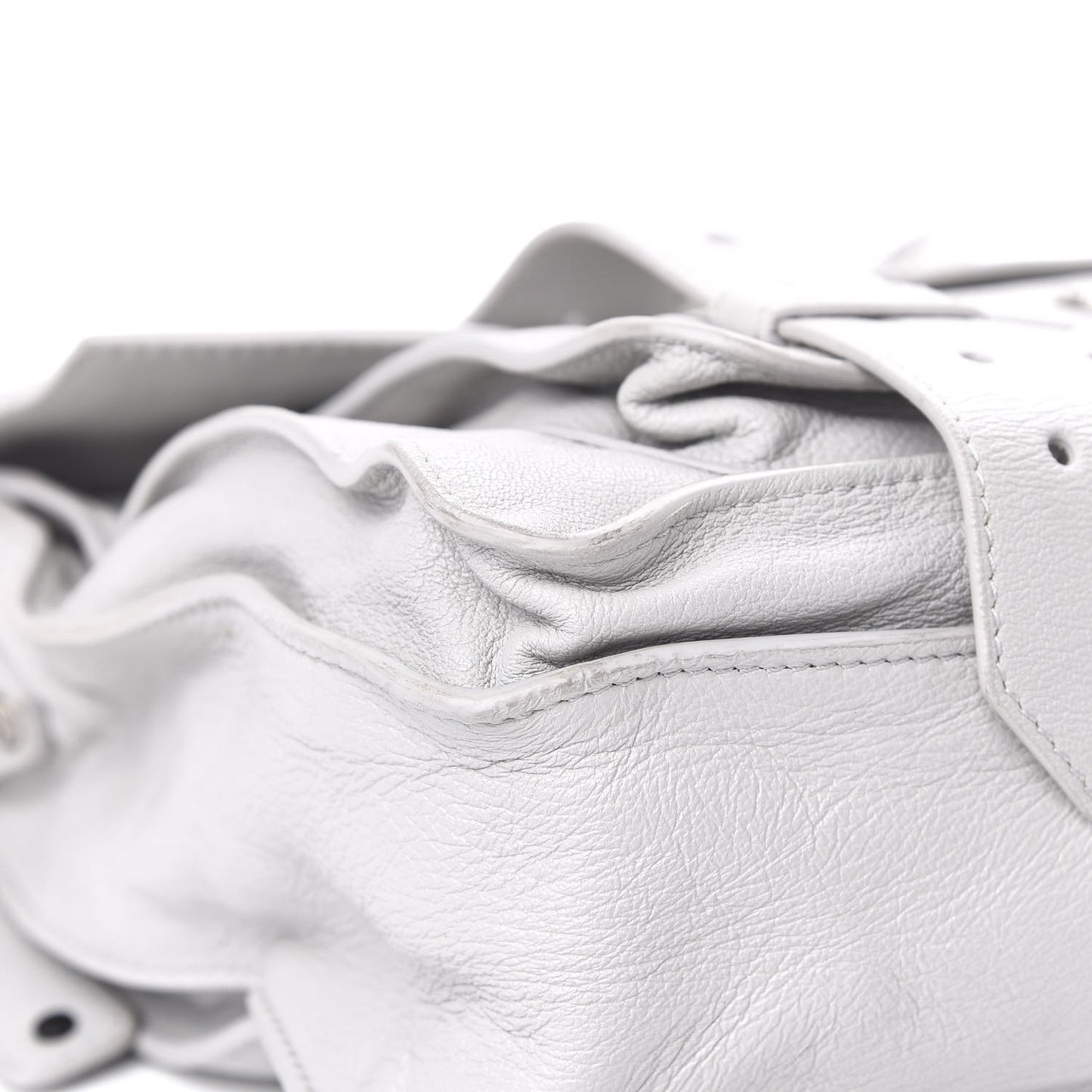 Lambskin Medium PS1 Satchel Pale Steel