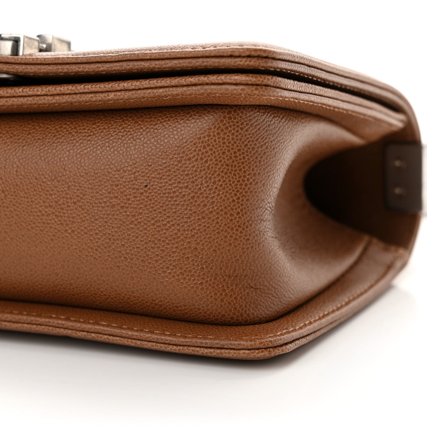 Caviar Quilted Small Boy Flap Brown