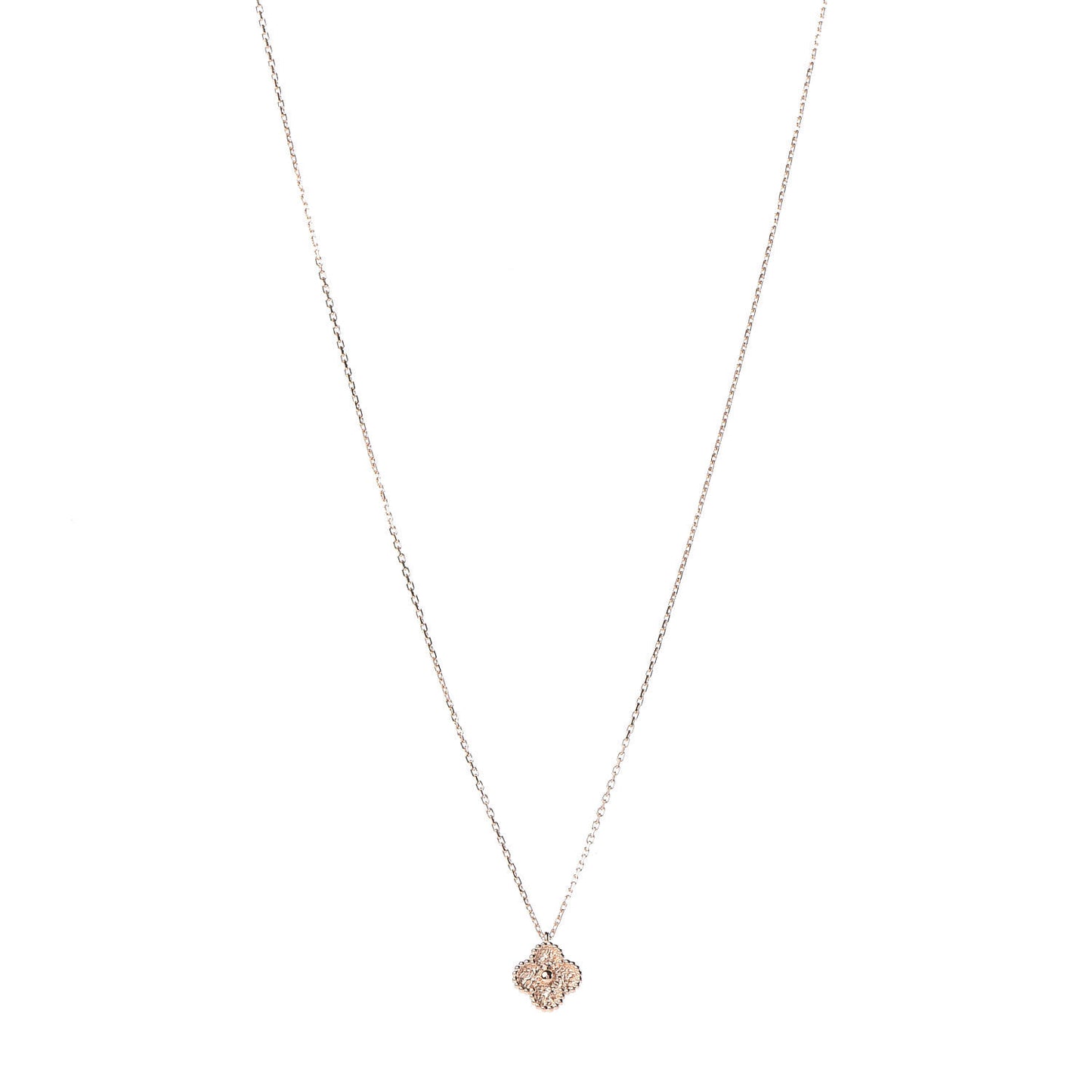 18K Rose Gold Sweet Alhambra Pendant Necklace