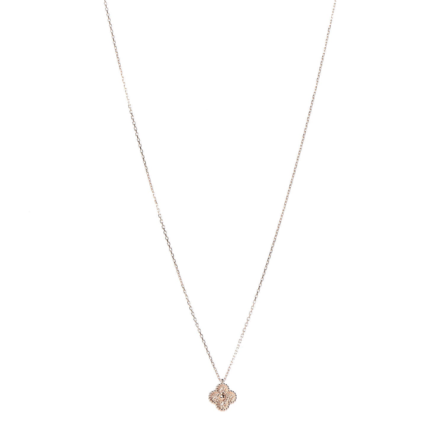Van Cleef & Arpels 18K Rose Gold Sweet Alhambra Pendant Necklace 1 of 8