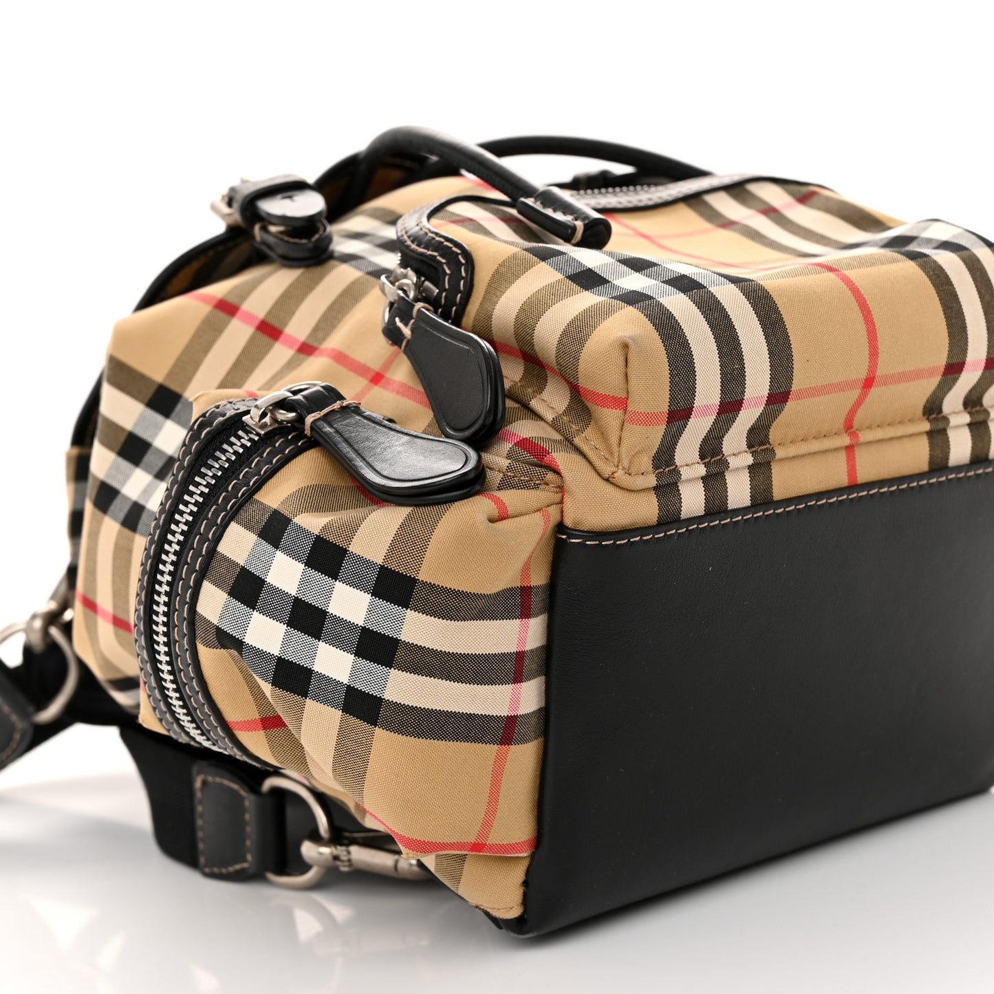 Vintage Check Small Rucksack Backpack Antique Yellow