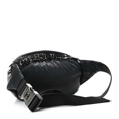 Chanel Nylon Tweed Coco Neige Belt Bag Black 2 of 4