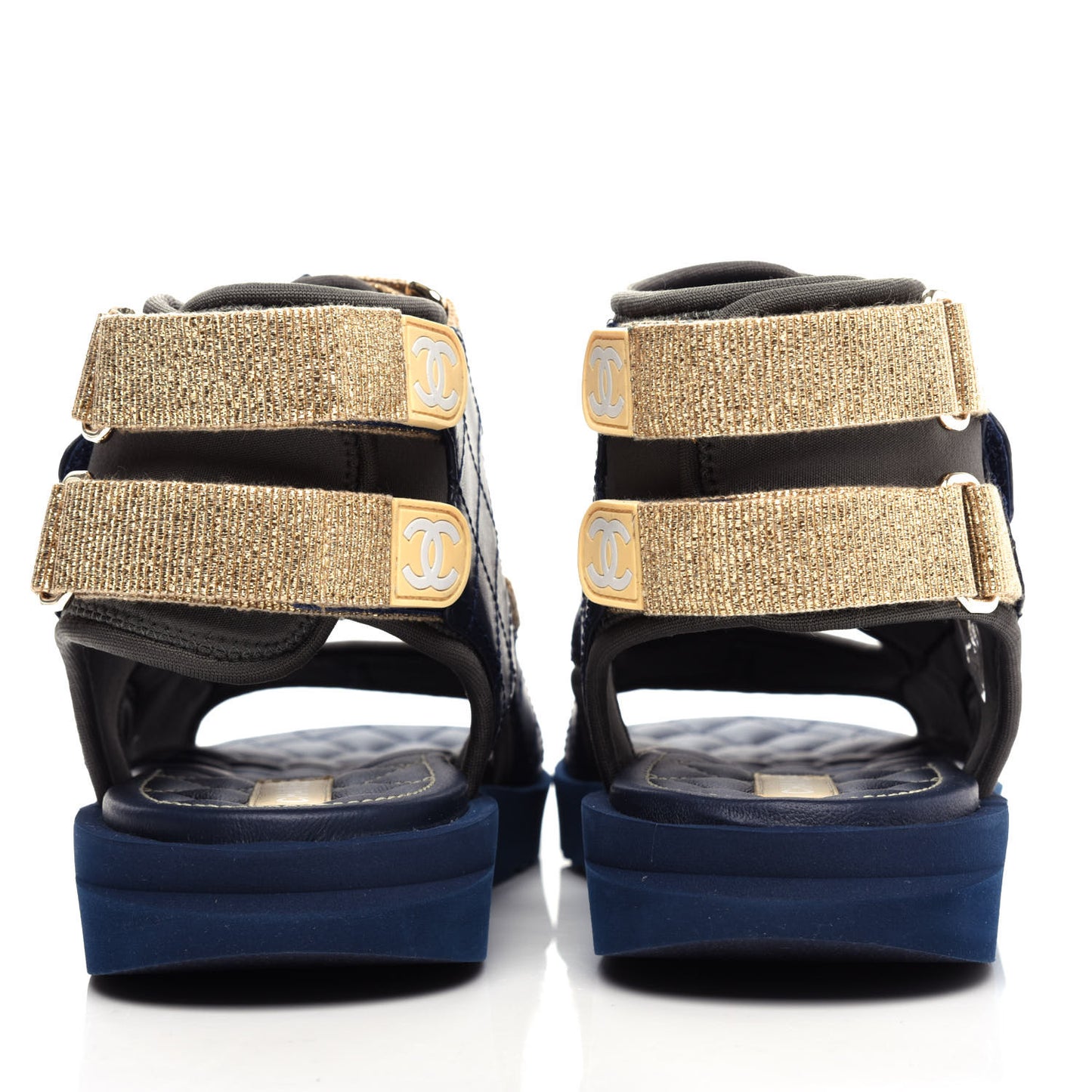 Goatskin Fabric TPU Gladiator Sandals 37 Navy Dark Grey Yellow