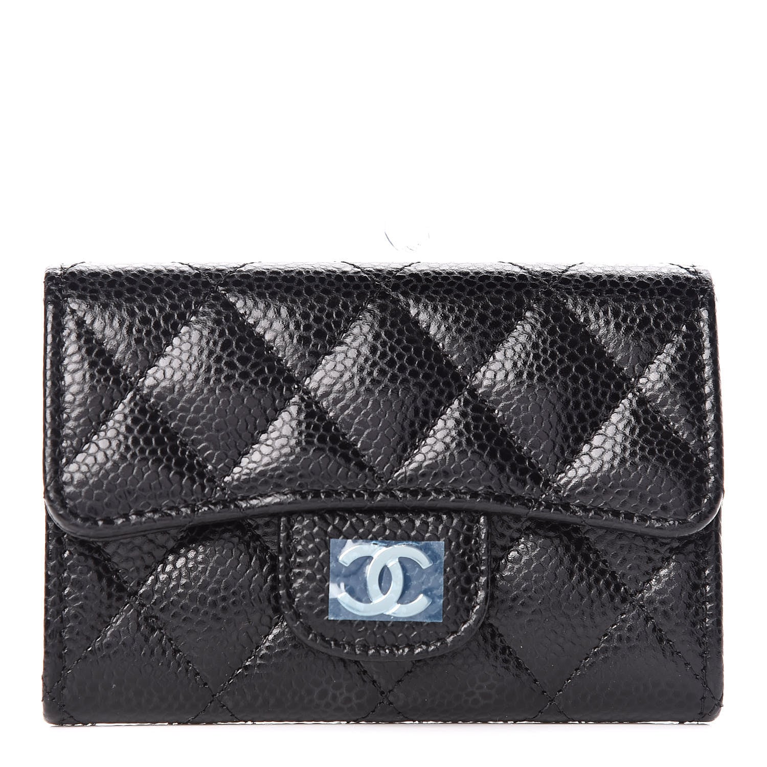Chanel Caviar Quilted Flap Card Holder Black 1 of 9