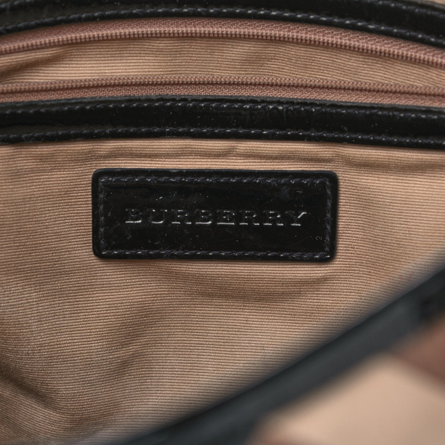 Nova Check Patent Trim Shopper Tote Black