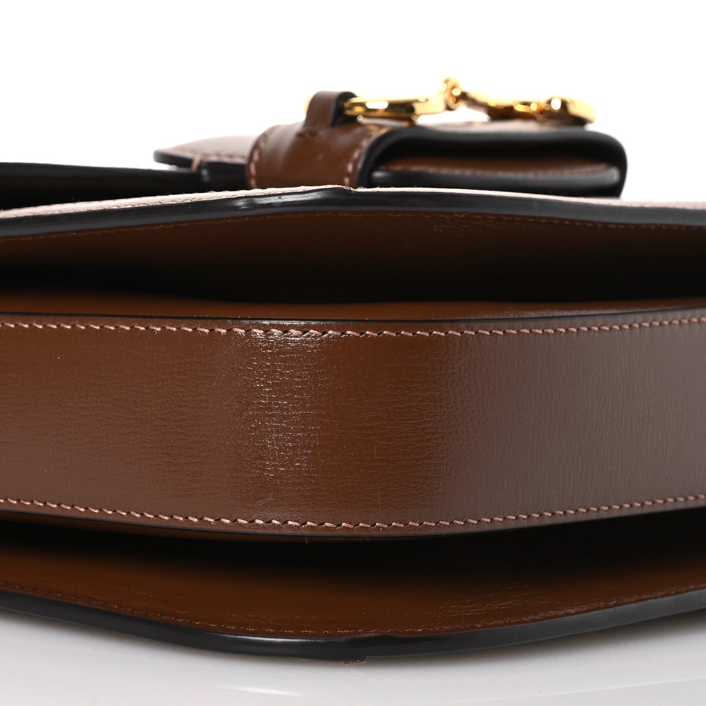 GG Supreme Monogram Horsebit 1955 Shoulder Bag Beige Brown Sugar