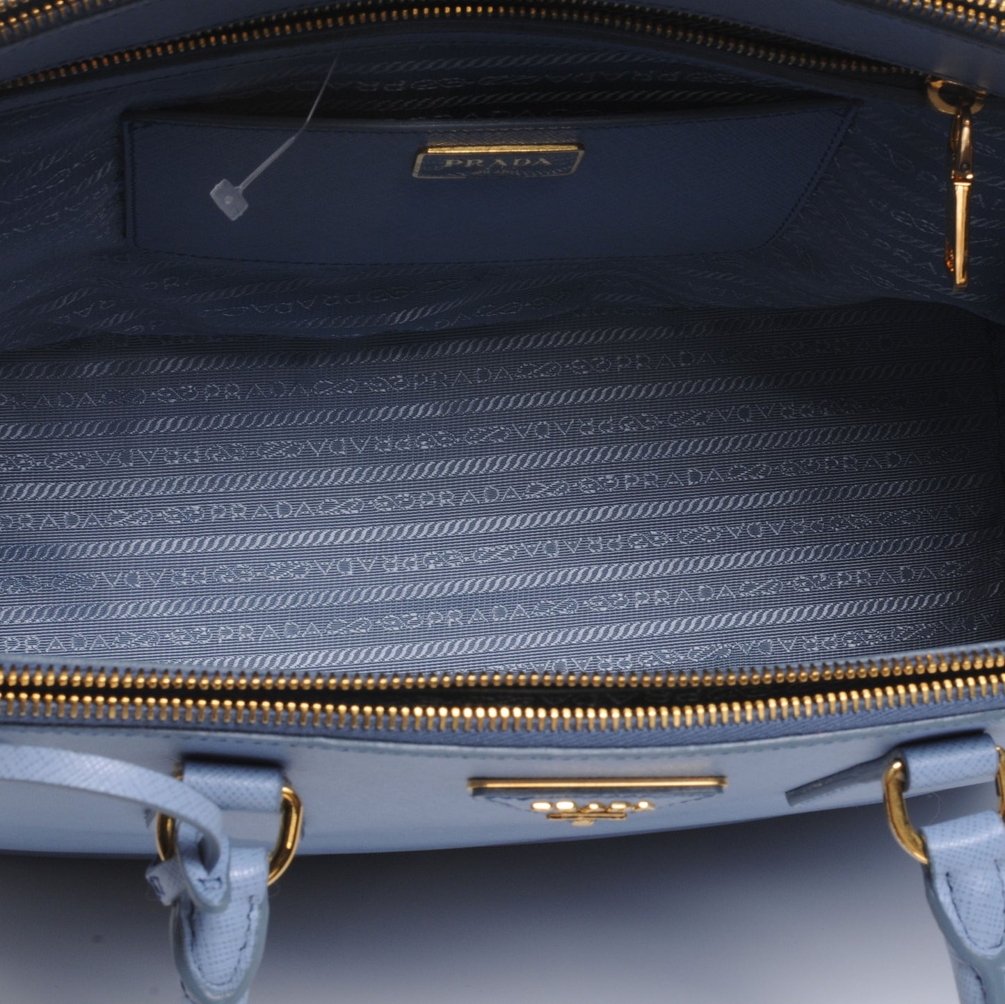 Saffiano Lux Large Galleria Double Zip Tote Astrale