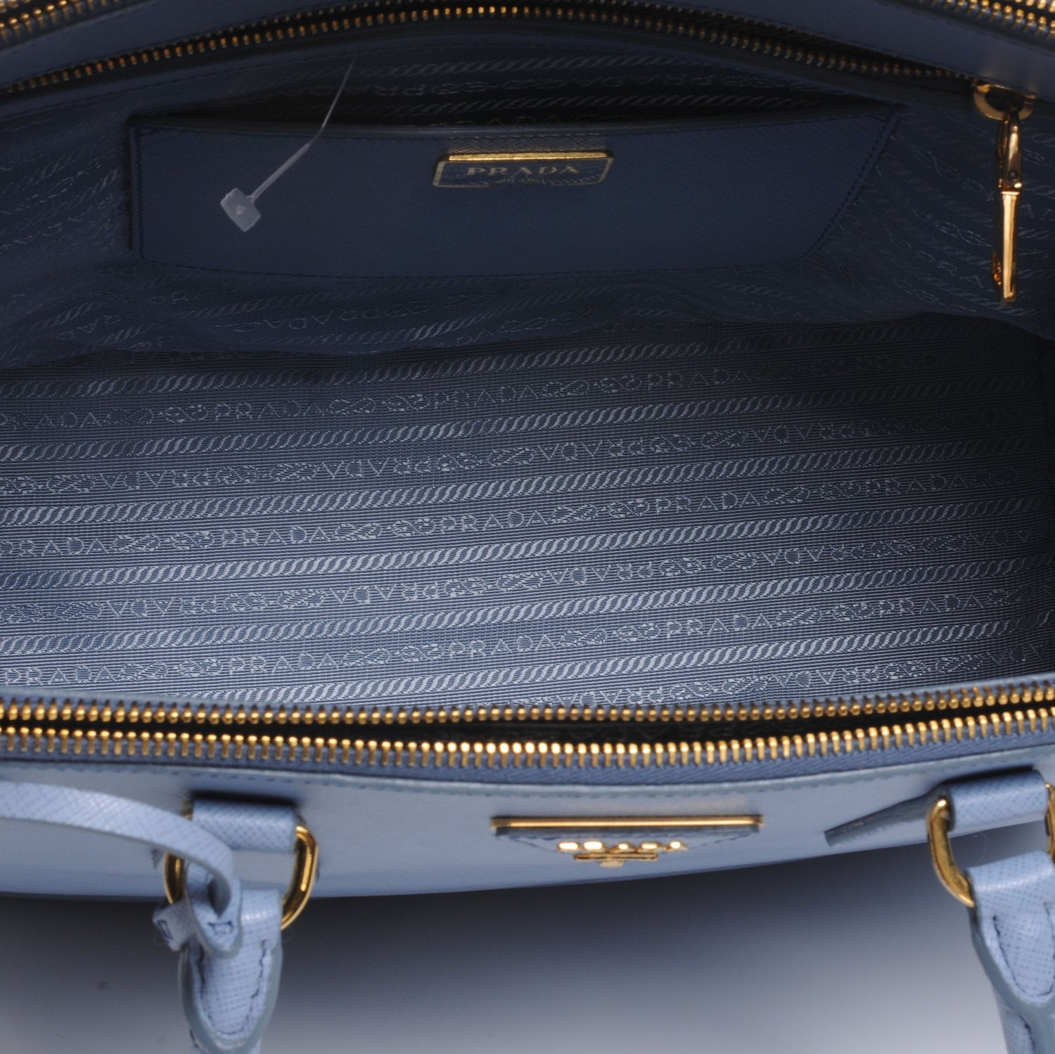 Prada Saffiano Lux Large Galleria Double Zip Tote Astrale 6 of 9