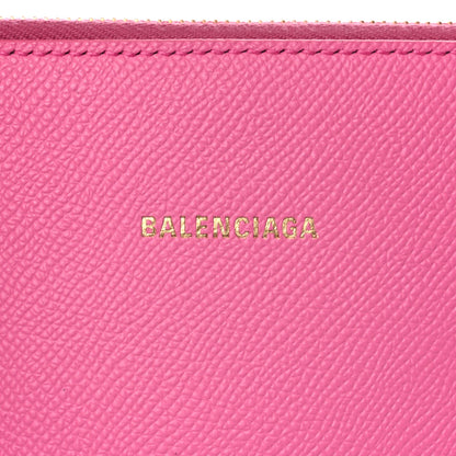 Balenciaga Signature Grained Calfskin Logo M Ville Top Handle Bag Acid Pink 10 of 17
