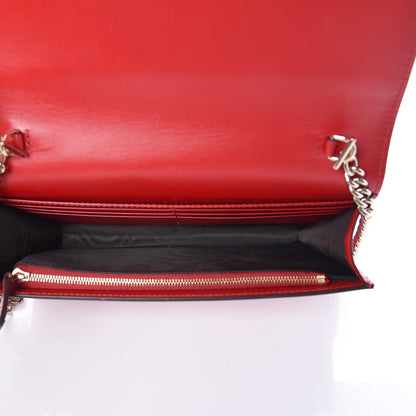 Gucci Guccissima Signature Bowy Chain Wallet Hibiscus Red 5 of 10
