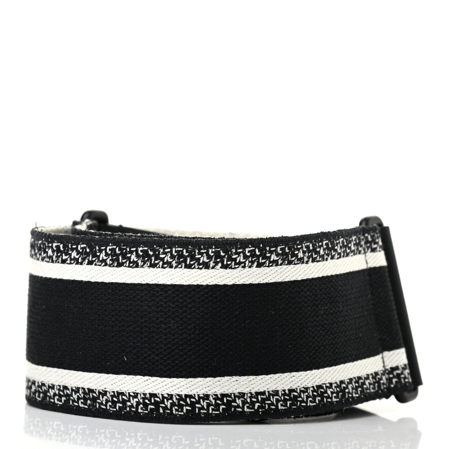 Canvas Embroidered Shoulder Strap Black Ultramatte
