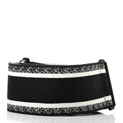 Christian Dior Canvas Embroidered Shoulder Strap Black Ultramatte 2 of 4