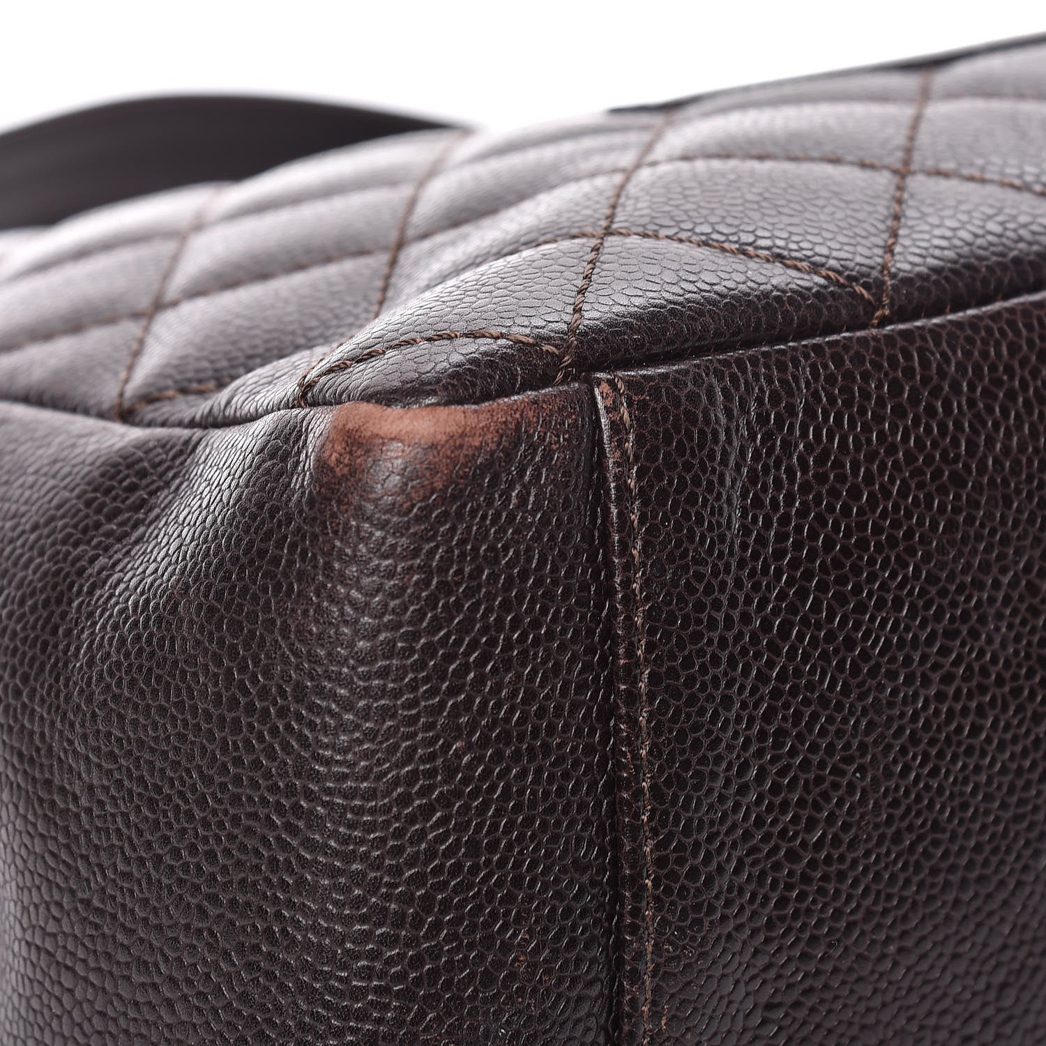 Chanel Caviar Quilted Grand Shopping Tote GST Dark Brown 16 of 26